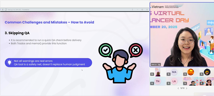 Ms. Loi Hoang unpacking the secrets to a seamless and professional translation workflow.